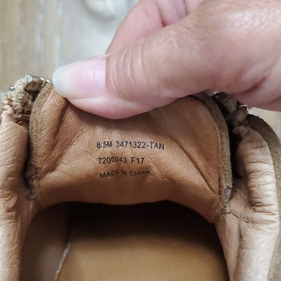 Frye Tan Lena Suede Zipper Slide In Sneakers SZ 8.5 - Picture 10 of 12